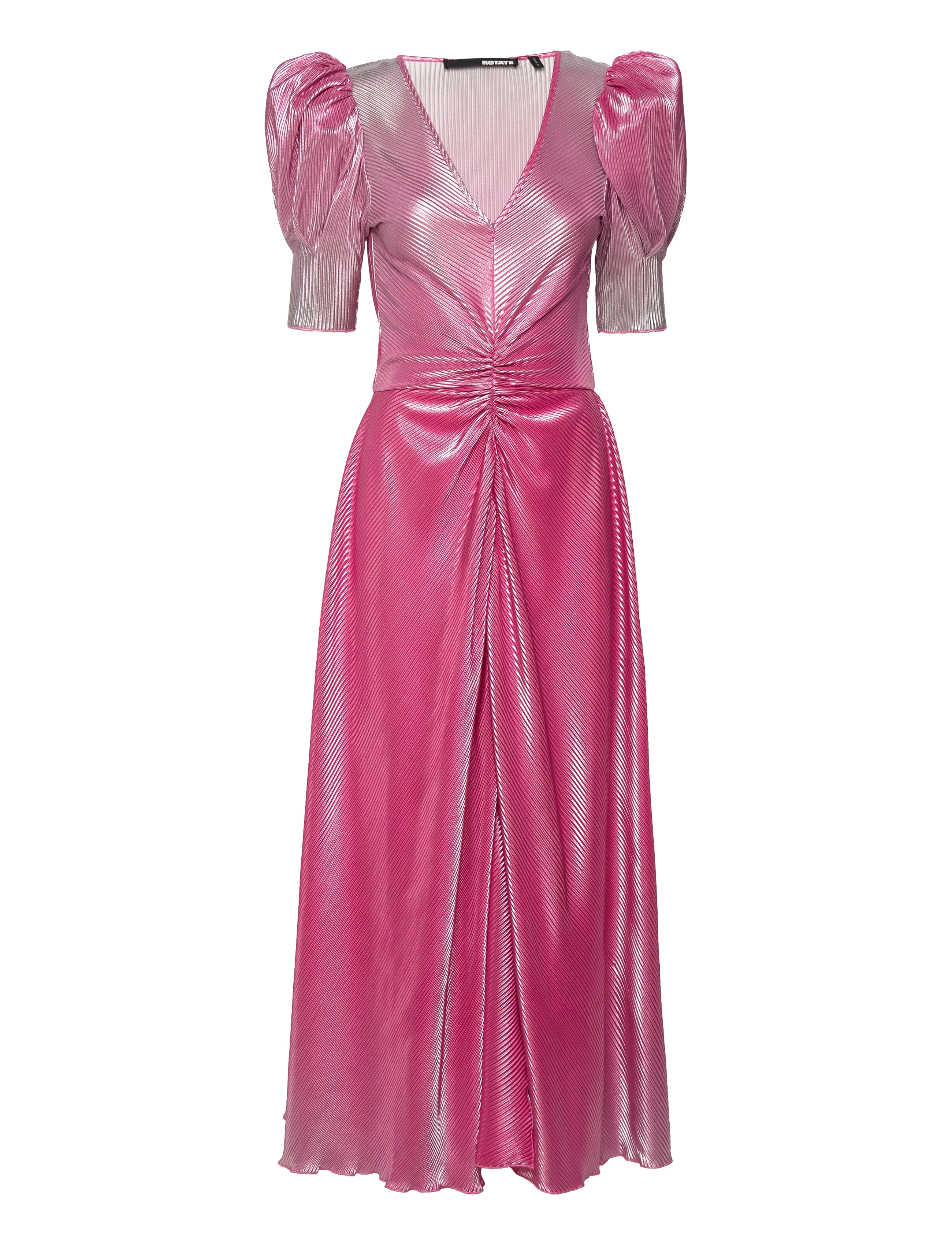 ROTATE Gradient Plissé Dress - Tøj - PINK GLO / pink/rose