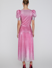 ROTATE Birger Christensen - Gradient Plissé Dress - party wear at outlet prices - pink glo - 3
