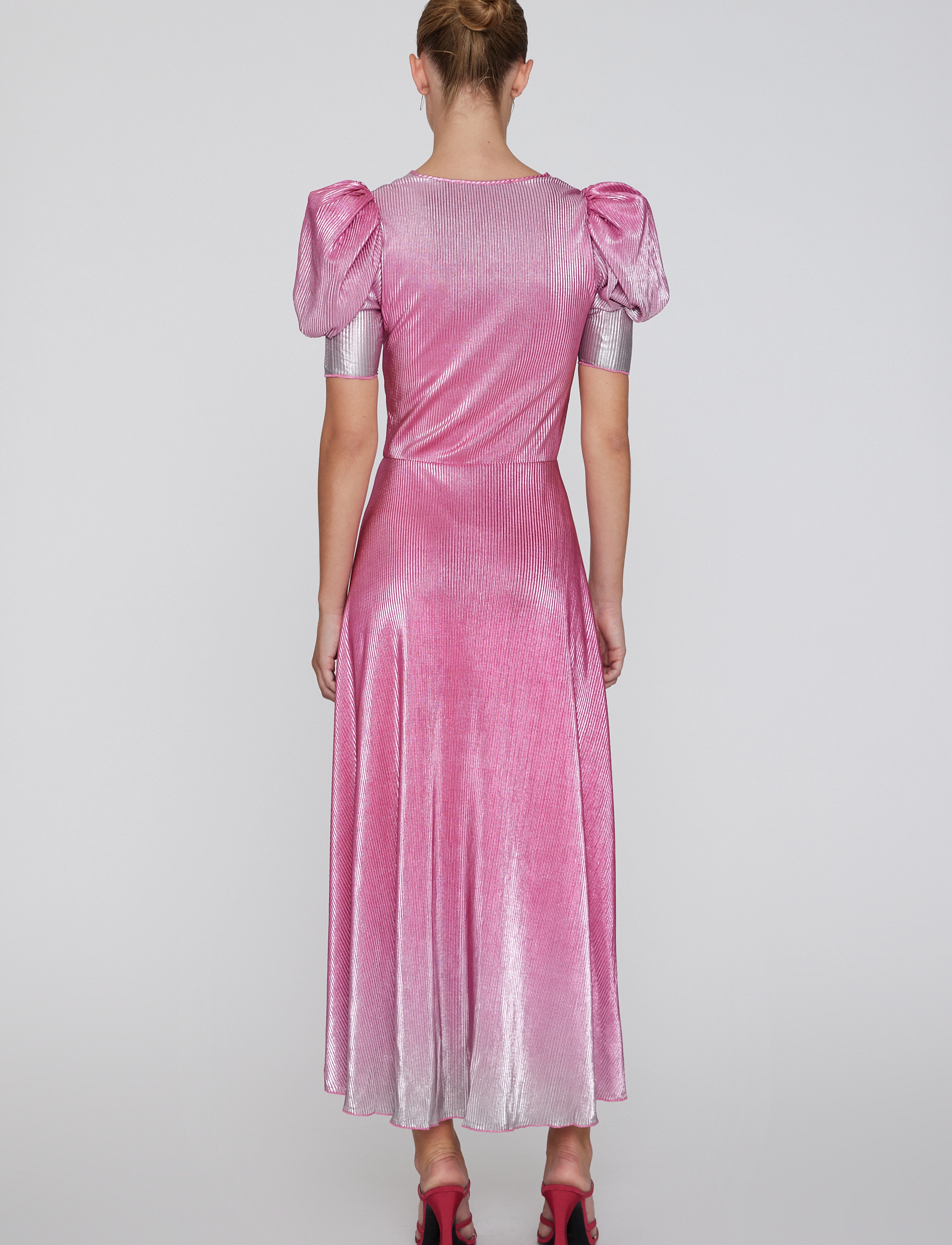 ROTATE - Gradient Plissé Dress - festkjoler - pink glo - 3