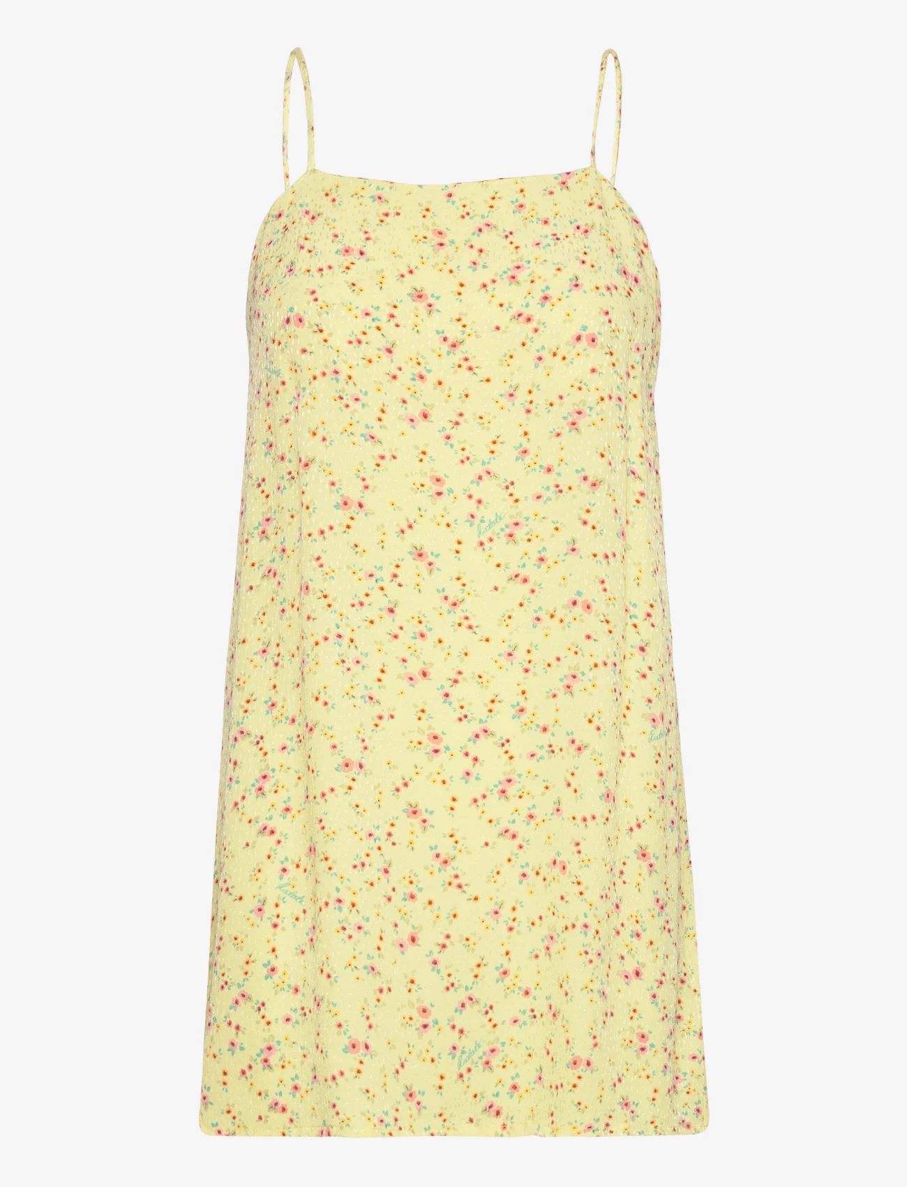 ROTATE Birger Christensen - Light Jacquard Mini Dress - sukienki na ramiączkach - yellow pear comb. - 0