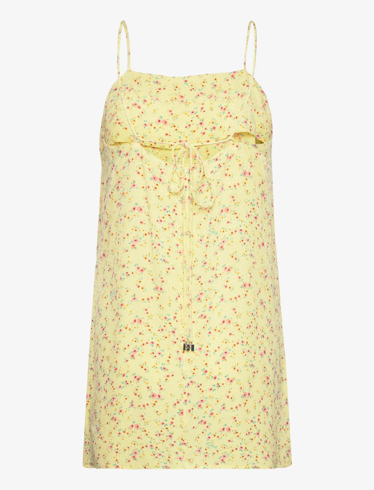 ROTATE Birger Christensen - Light Jacquard Mini Dress - Õlapaeltega kleidid - yellow pear comb. - 1