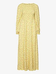 ROTATE Birger Christensen - Light Jacquard Maxi Dress - sommarklänningar - yellow pear comb. - 0