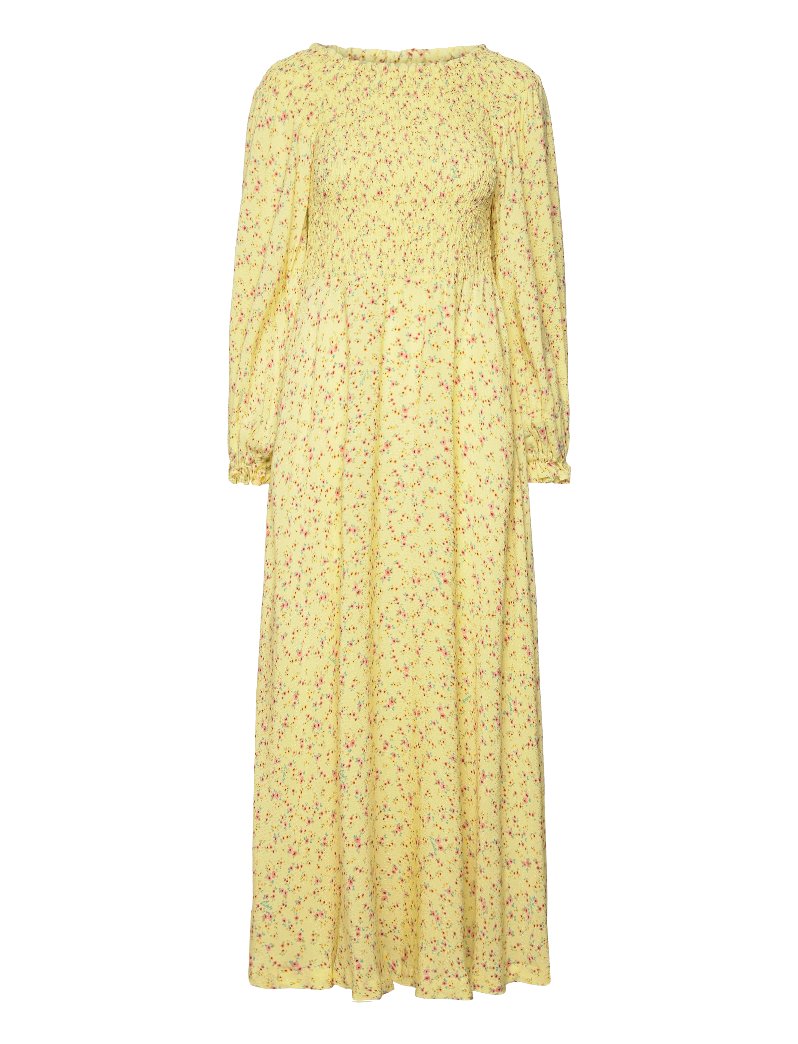 ROTATE Light Jacquard Maxi Dress - ROTATE Birger Christensen - YELLOW PEAR COMB. / yellow