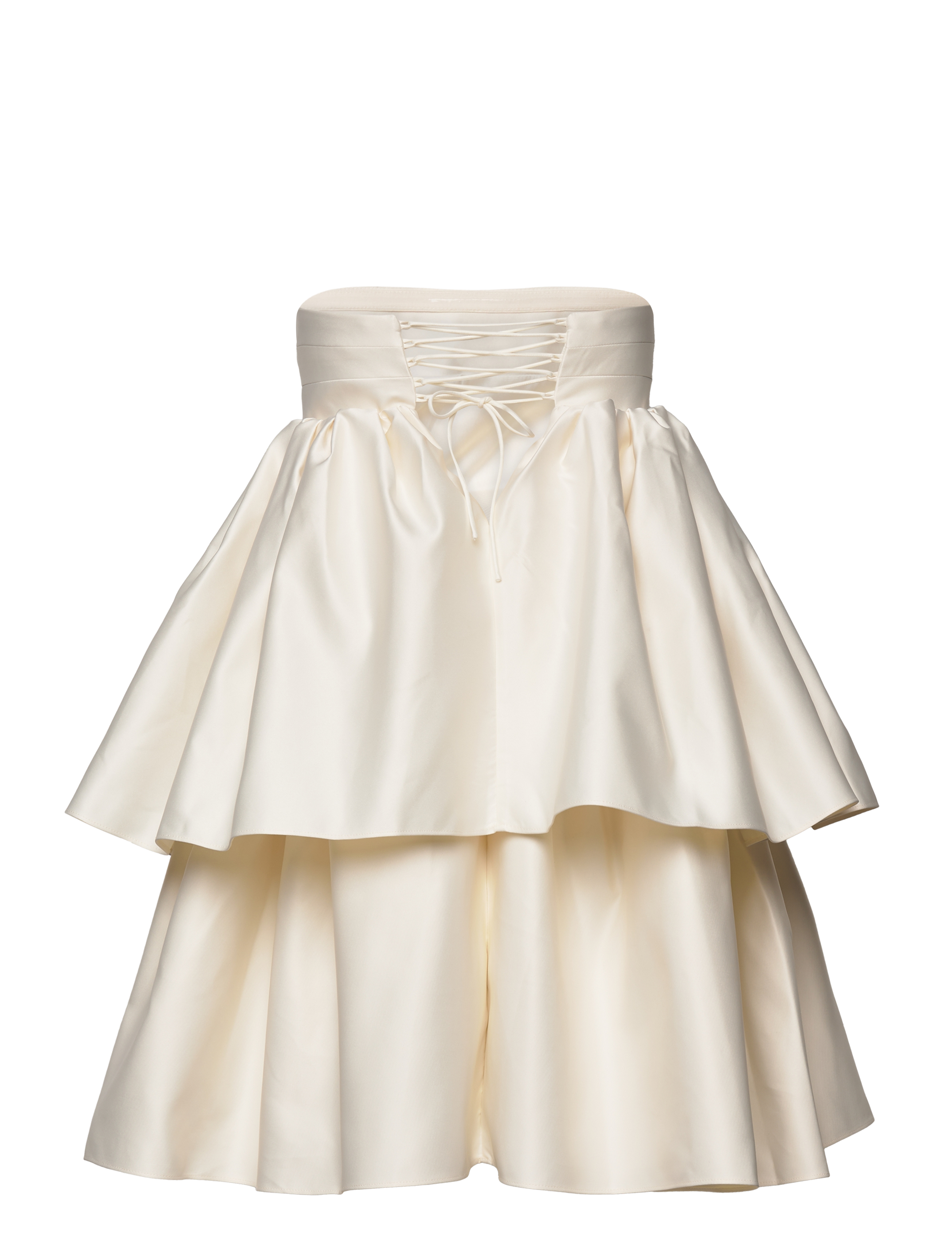 ROTATE Birger Christensen - TWILL MINI RUFFLED DRESS - egret - 2