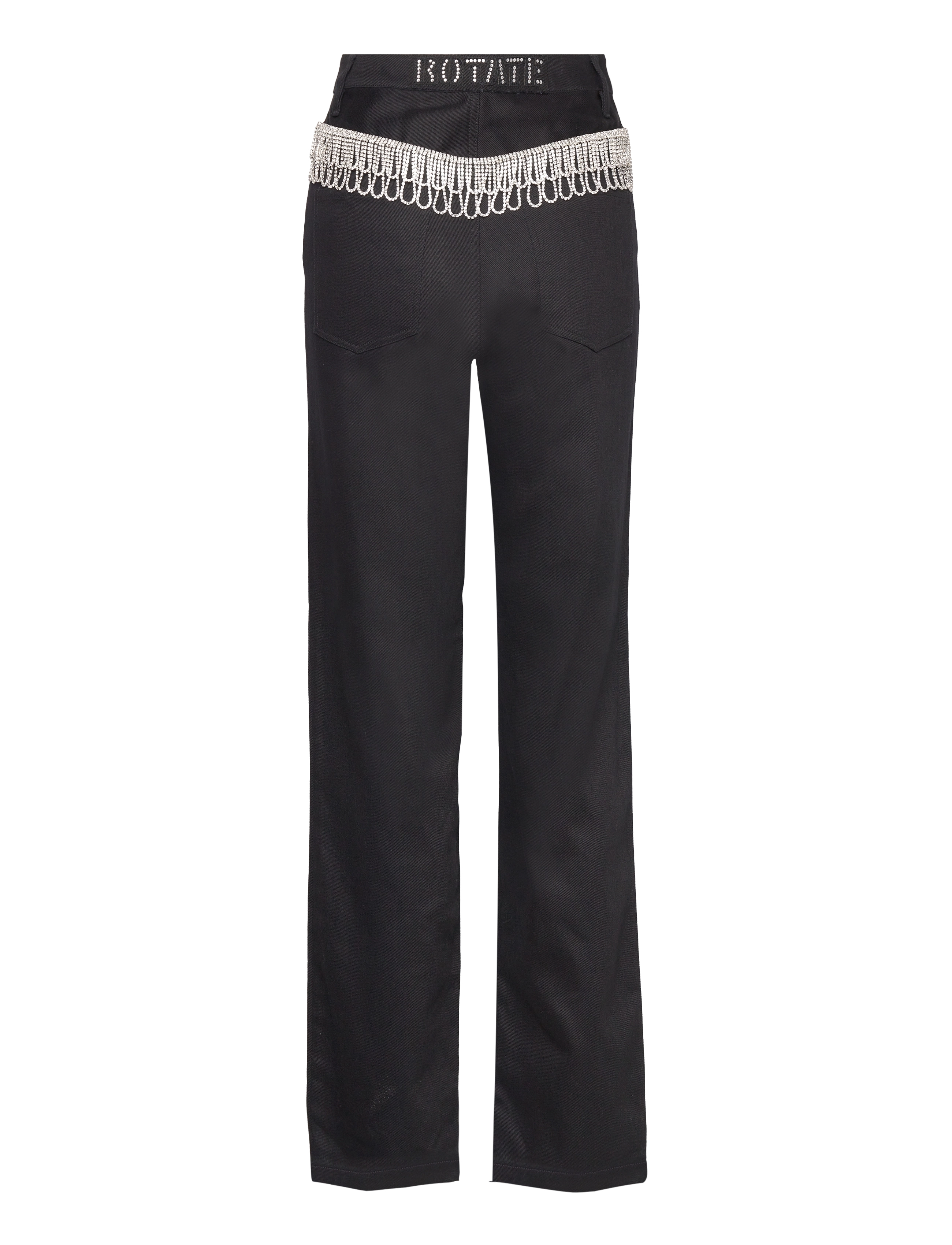ROTATE - Twill High Rise Pants - straight jeans - black - 1