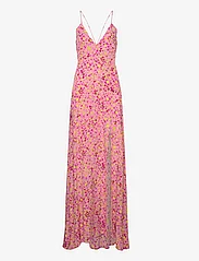 ROTATE Birger Christensen - Jacquard Maxi Slip Dress - slip kjoler - fuchsia pink comb. - 0