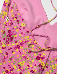 ROTATE Birger Christensen - Jacquard Maxi Slip Dress - slipklänningar - fuchsia pink comb. - 3