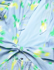 ROTATE Birger Christensen - Jacquard Puffy Dress - midi dresses - placid blue comb. - 3