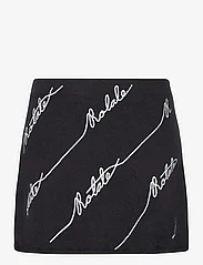 ROTATE Birger Christensen - Sequin Logo Mini Skirt - strikkede nederdele - black - 1