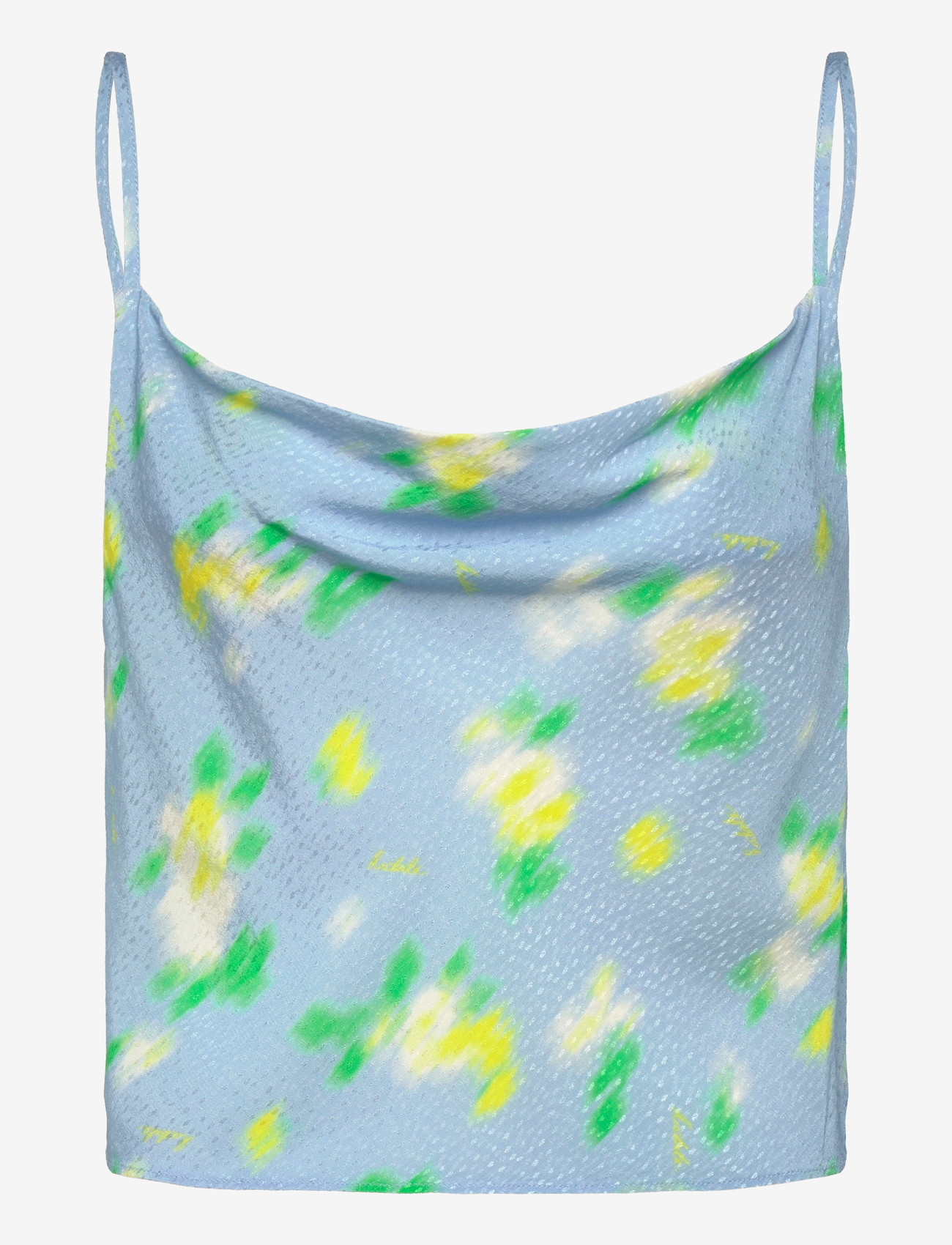ROTATE - JACQUARD SLIP TOP - crop tops - placid blue comb. - 0