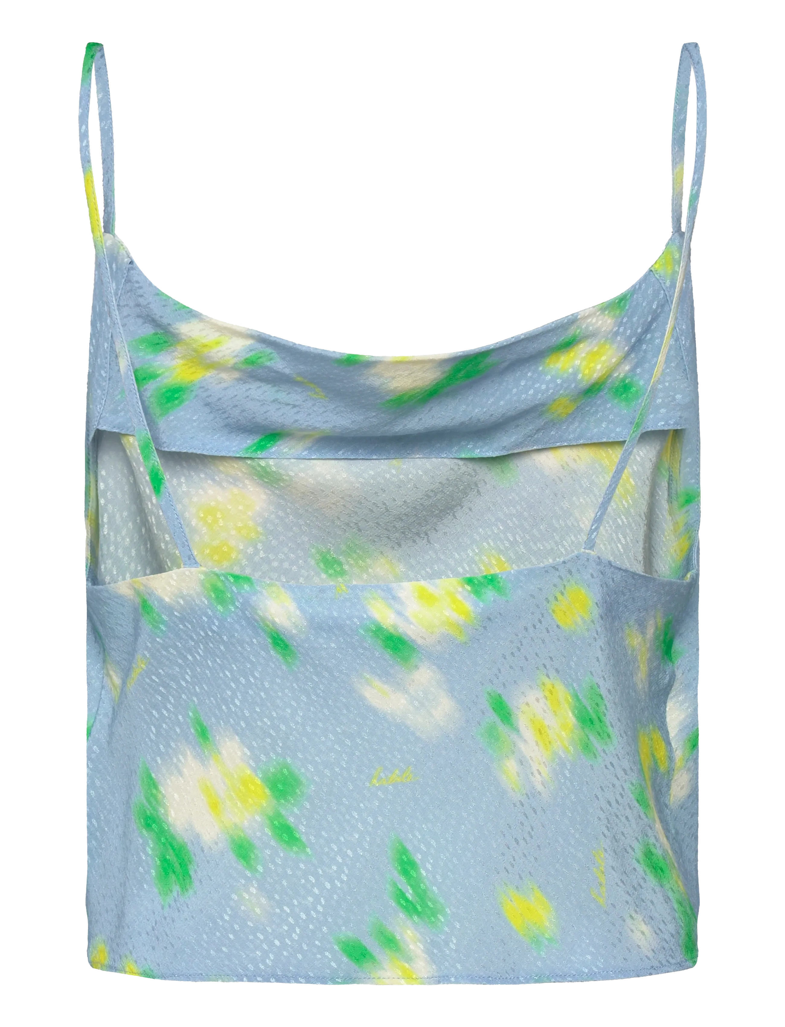 ROTATE - JACQUARD SLIP TOP - crop tops - placid blue comb. - 1