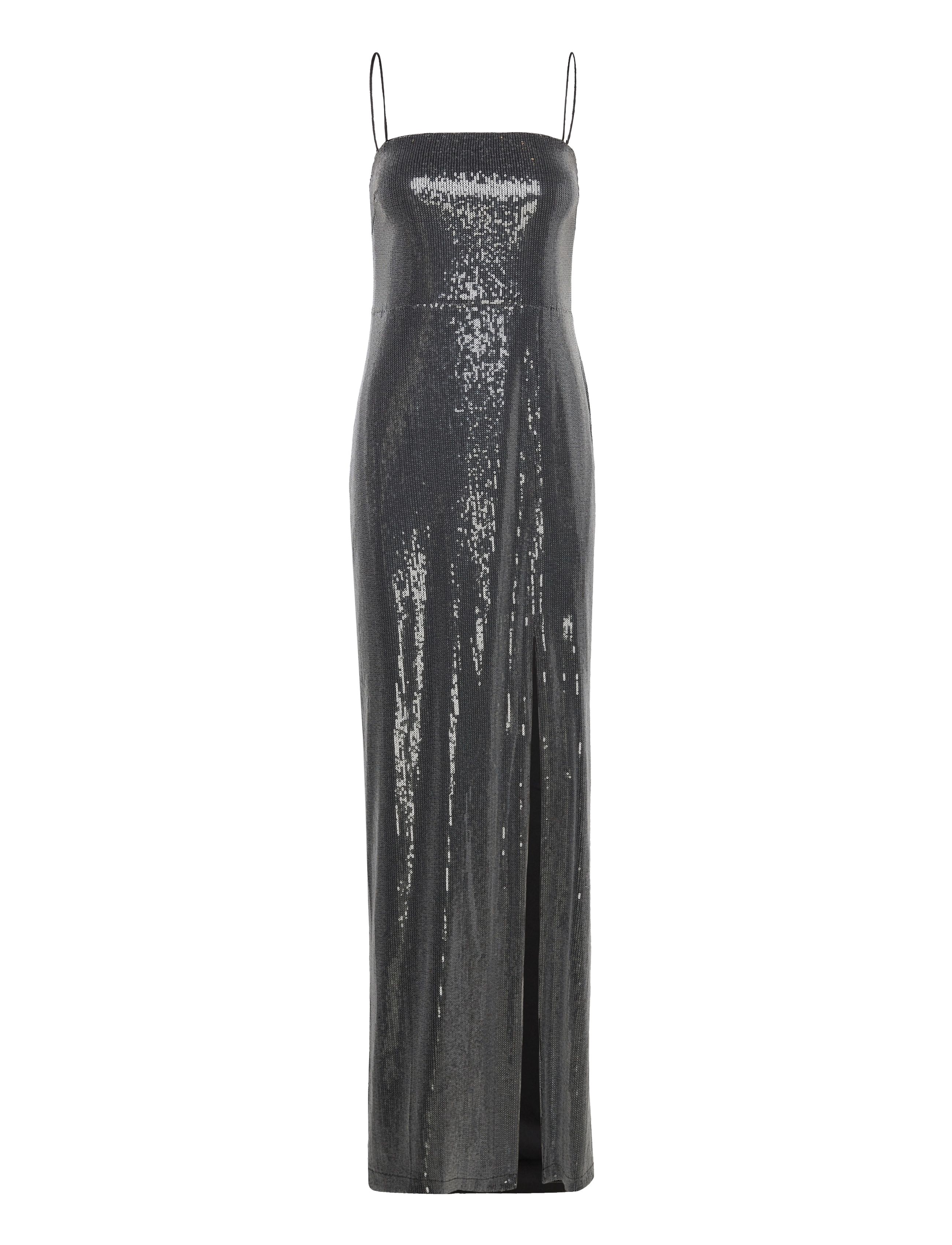 ROTATE Sequin Maxi Slit Dress - Kleidung - BLACK / black