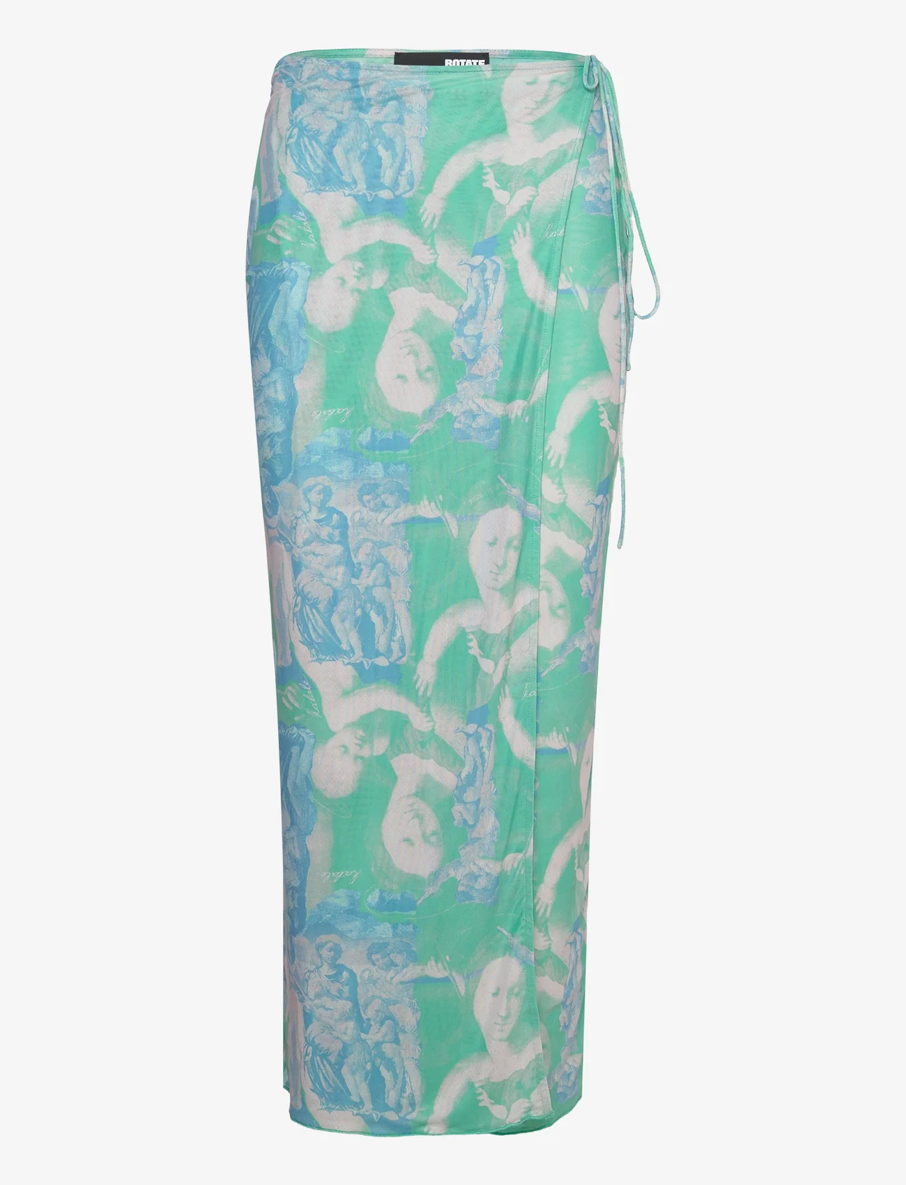 ROTATE Birger Christensen - Printed Midi Wrap Skirt - wrap skirts - katydid comb. - 0