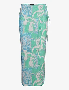 Printed Midi Wrap Skirt, ROTATE Birger Christensen