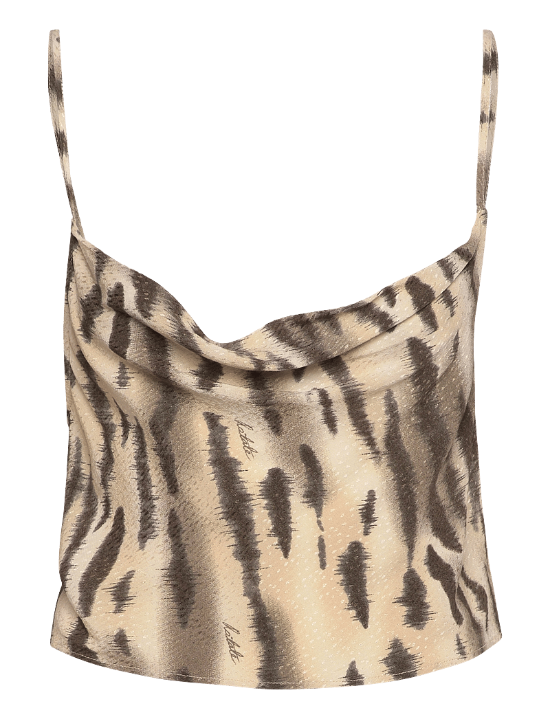 ROTATE - Fine Jacquard Strap Top - Ærmeløse bluser - putty beige comb. - 1