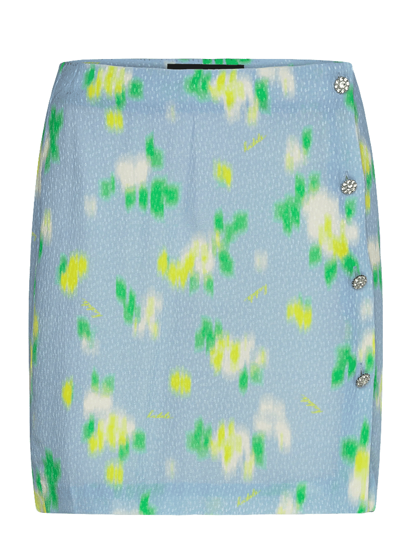 ROTATE - JACQUARD MINI SKIRT - short skirts - placid blue comb. - 0