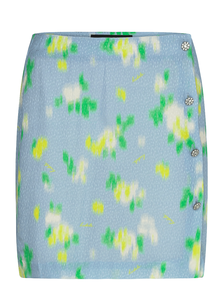 ROTATE - JACQUARD MINI SKIRT - kurze röcke - placid blue comb. - 0