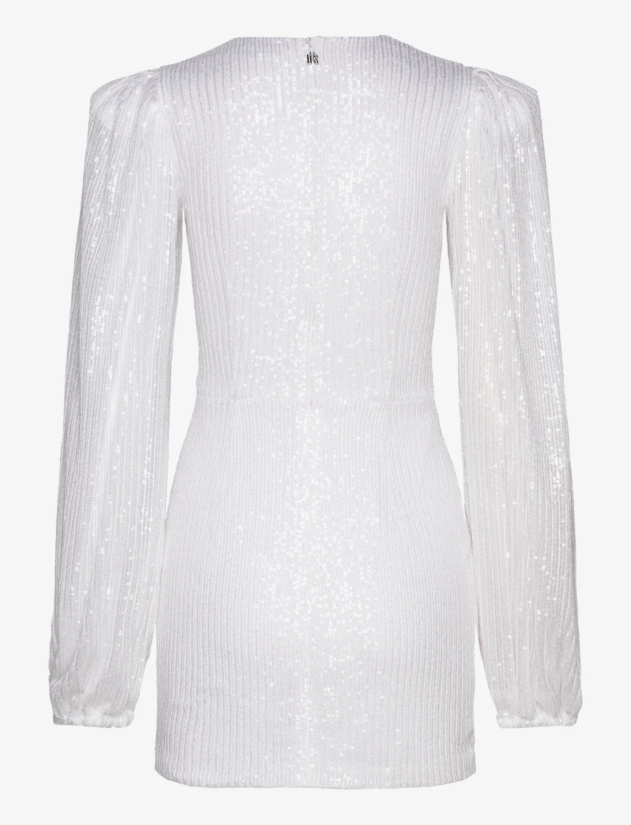 ROTATE Birger Christensen - Sequin Puffy Sleeve Dress - festtøj til outletpriser - bright white - 1