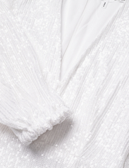ROTATE Birger Christensen - Sequin Puffy Sleeve Dress - festtøj til outletpriser - bright white - 2
