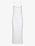 Sequin Maxi Slip Dress - BRIGHT WHITE