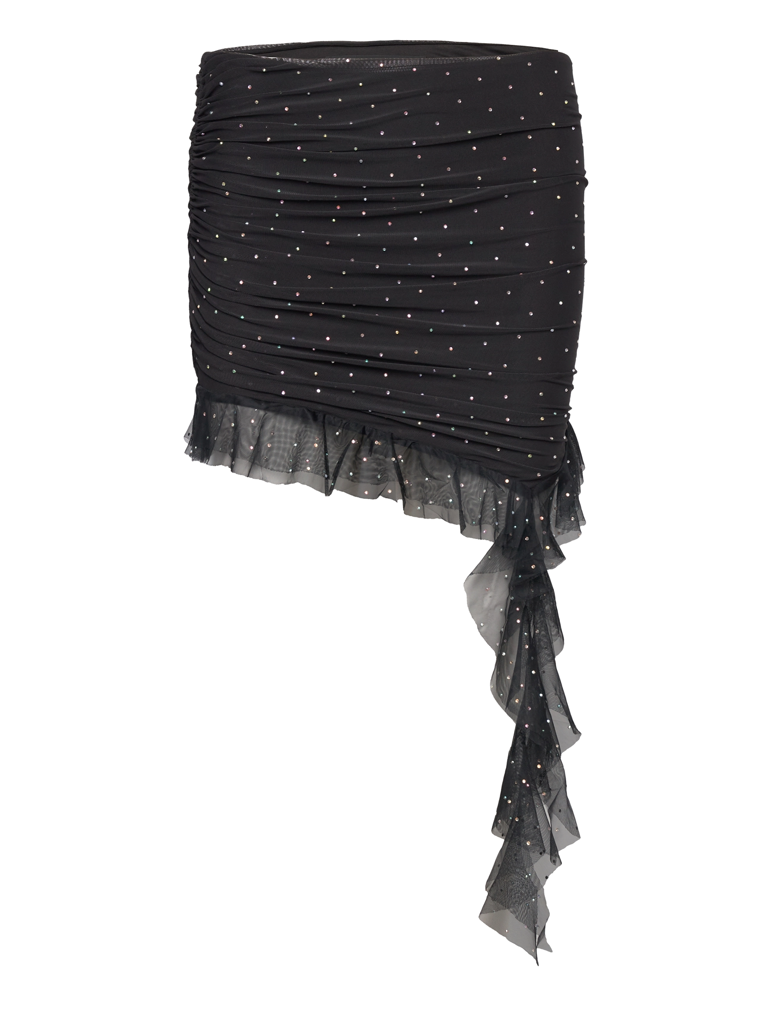 ROTATE Mesh Mini Frill Skrit Schwarz - 36 - Damen