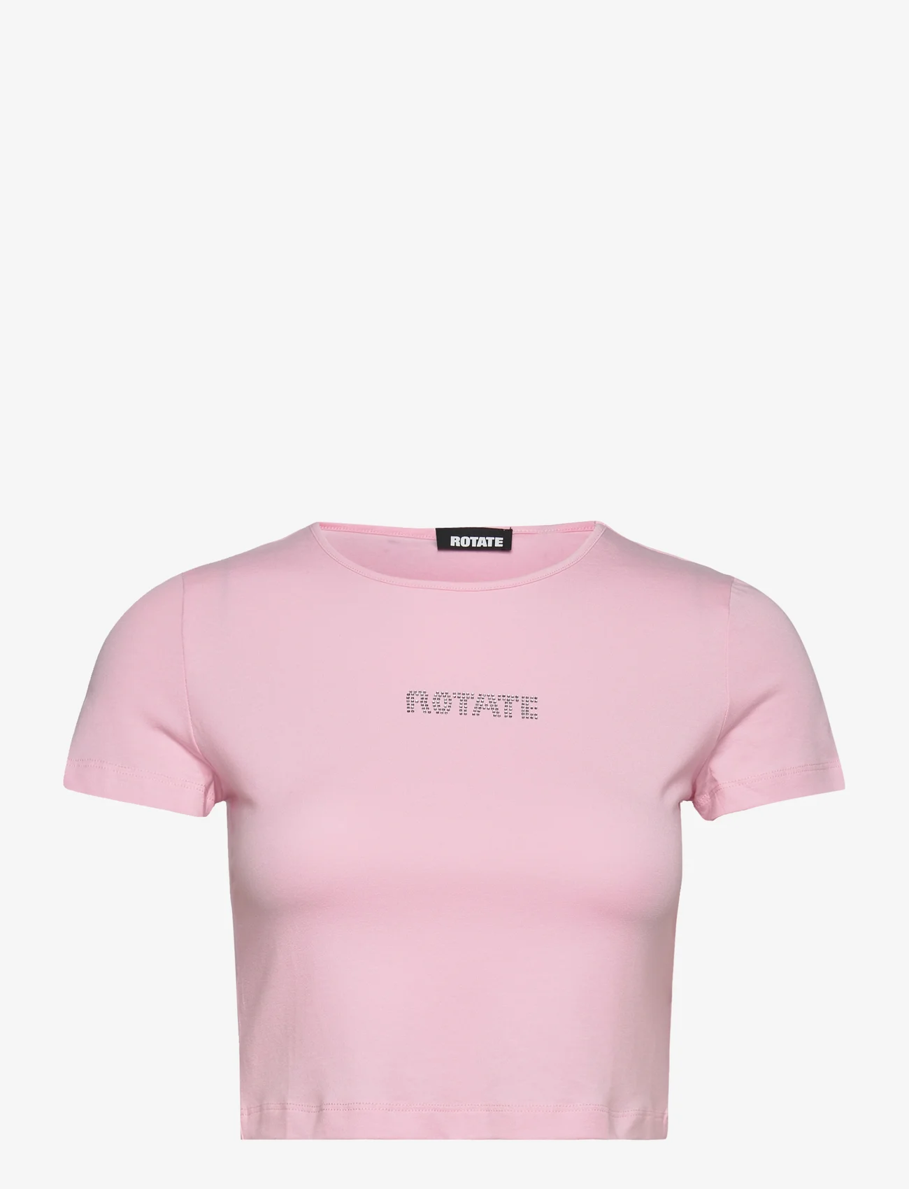 ROTATE Birger Christensen - Cropped Logo T-Shirt - crop tops - orchid pink - 0
