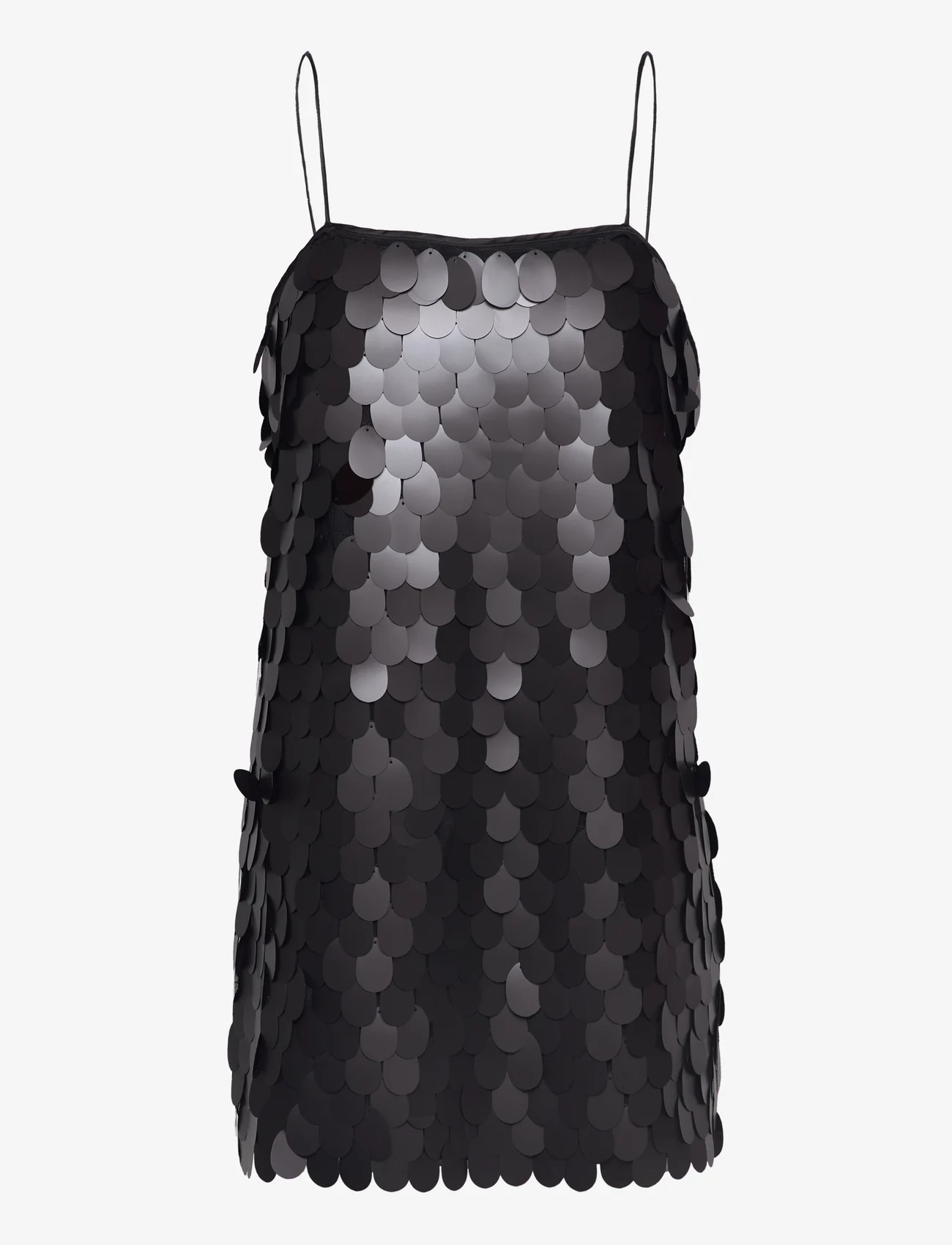 ROTATE Birger Christensen - Sequins Mini Slip Dress - Õlapaeltega kleidid - black - 0