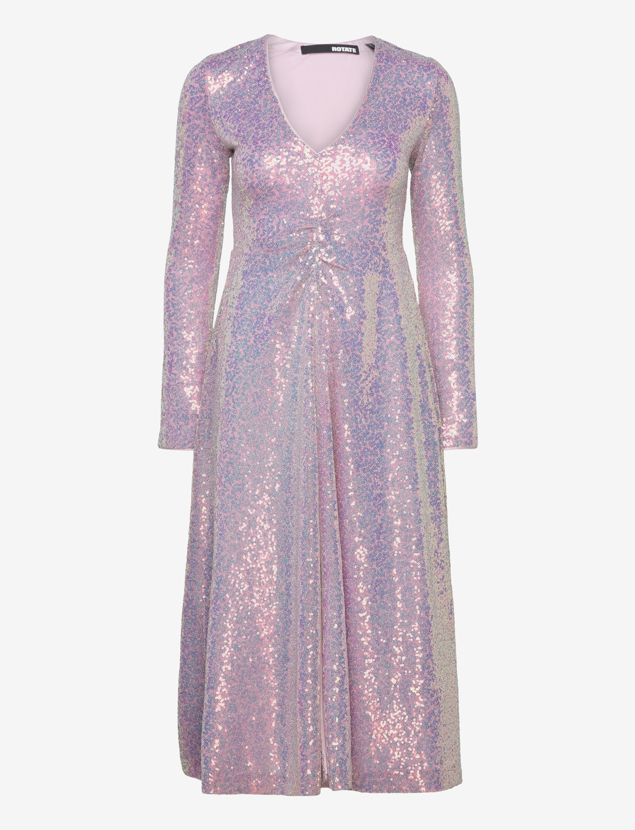 strapless open back dress SEQUIN MIDI DRESS IN ROSE | CULT MIA main image 1