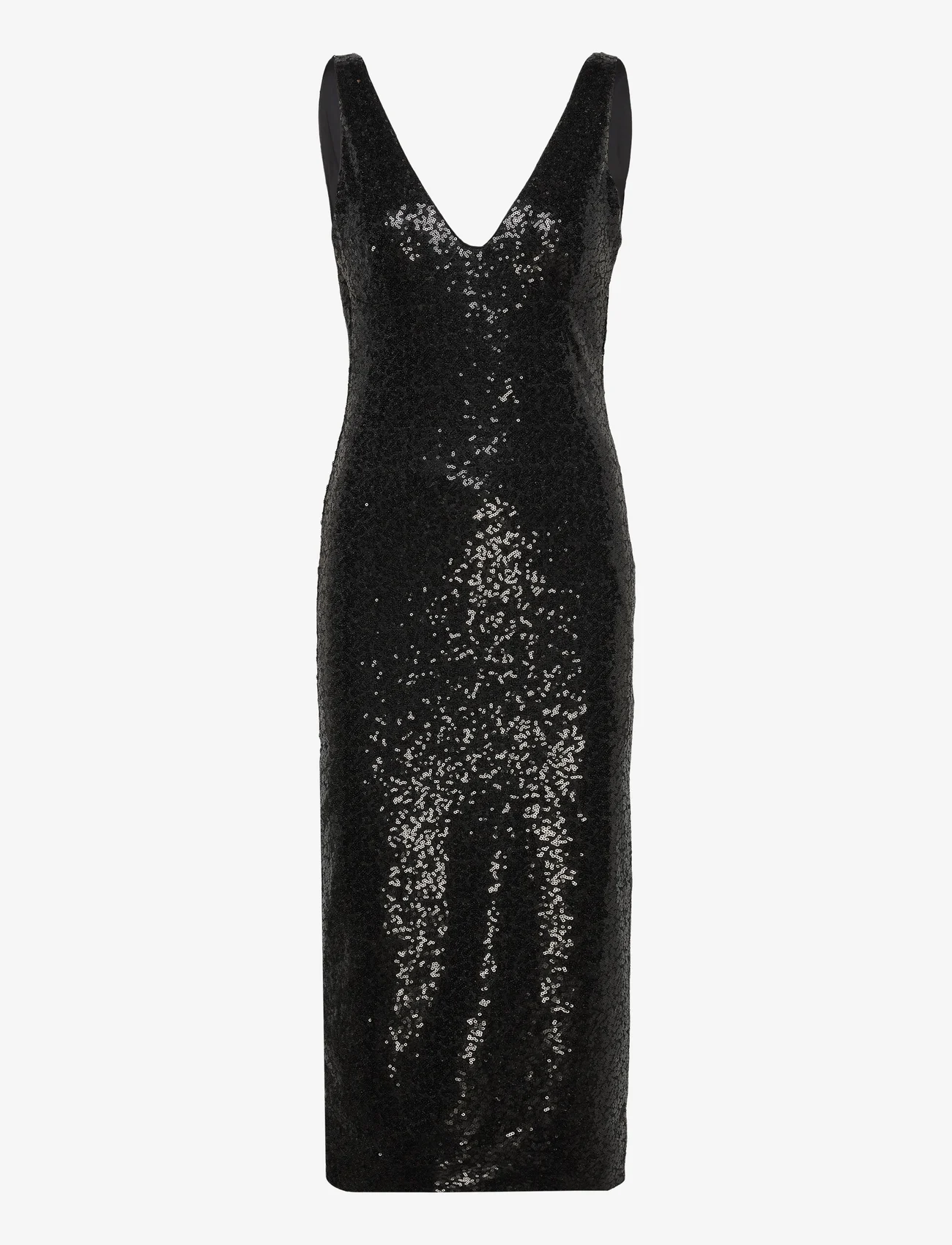 ROTATE Birger Christensen - Sequin Low Cut Back Dress - sequin dresses - black - 0
