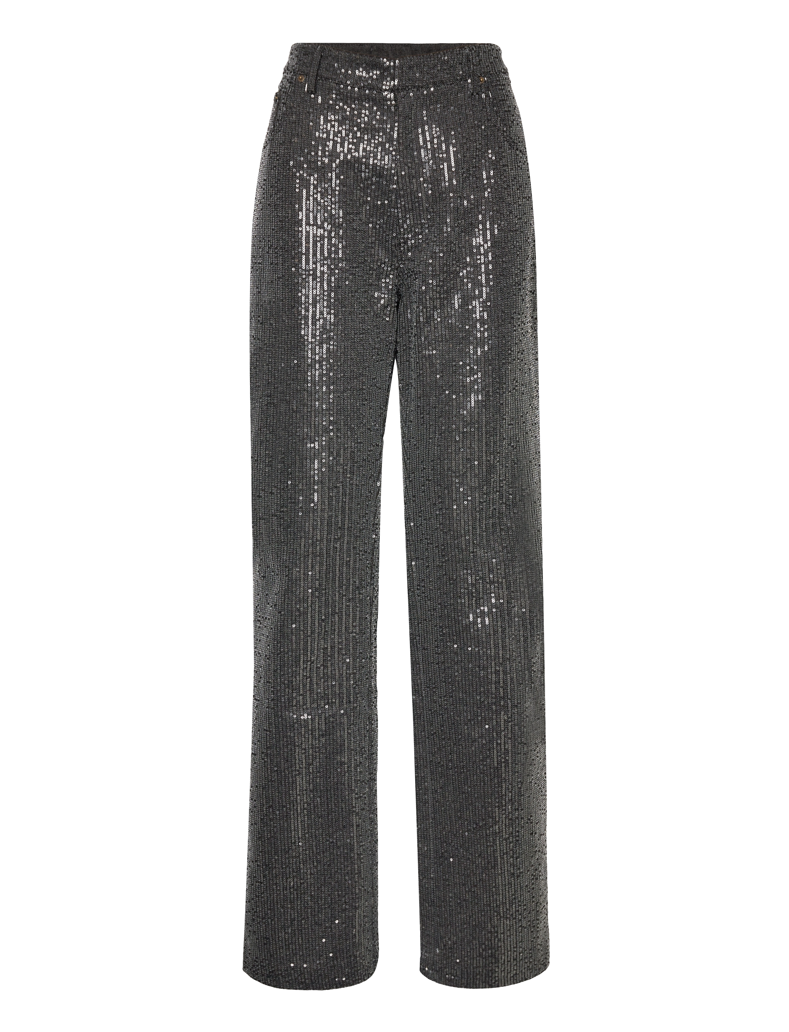 ROTATE Twill Pailletten Jeans Schwarz - 28 - Damen