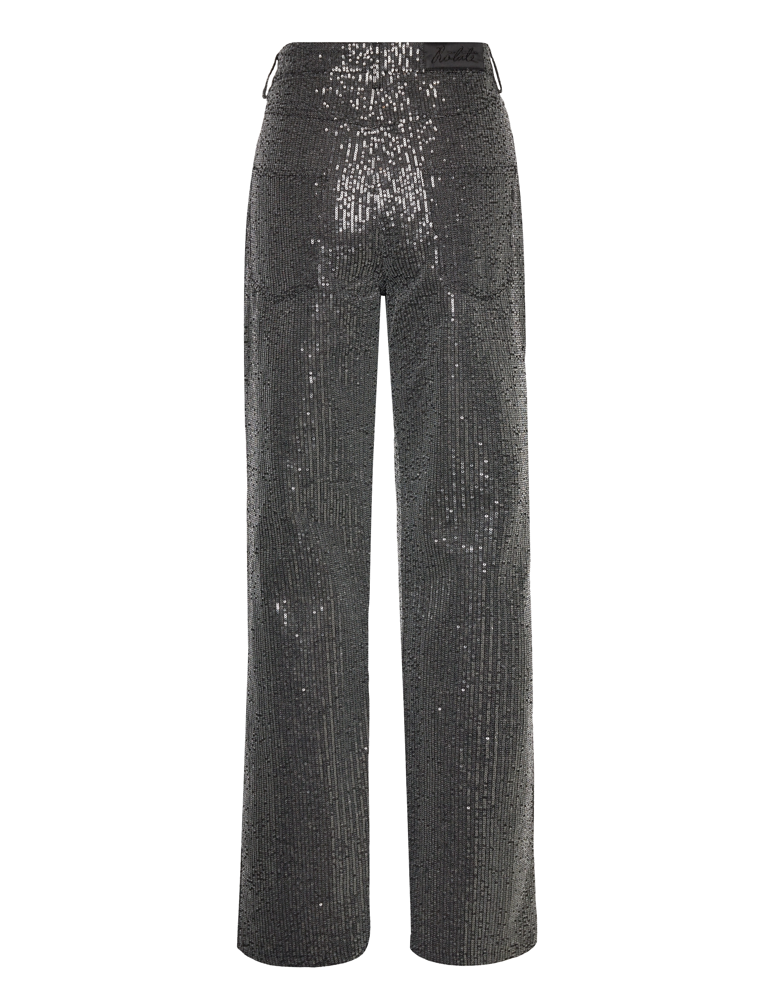 ROTATE - Twill Sequin Jeans - straight jeans - black - 1