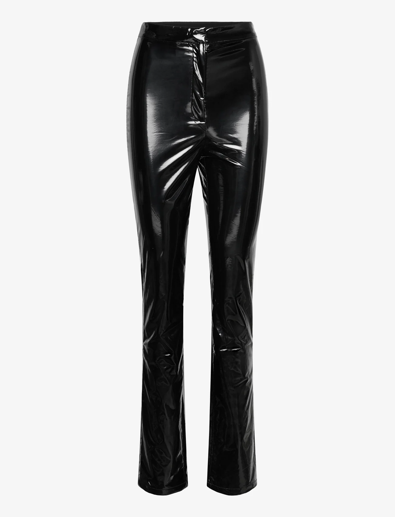 ROTATE Birger Christensen - Patent Coated Slim Pants - leather trousers - black - 0