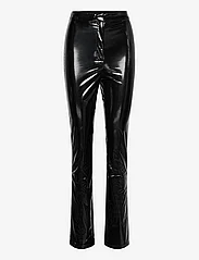 ROTATE Birger Christensen - Patent Coated Slim Pants - leather trousers - black - 0