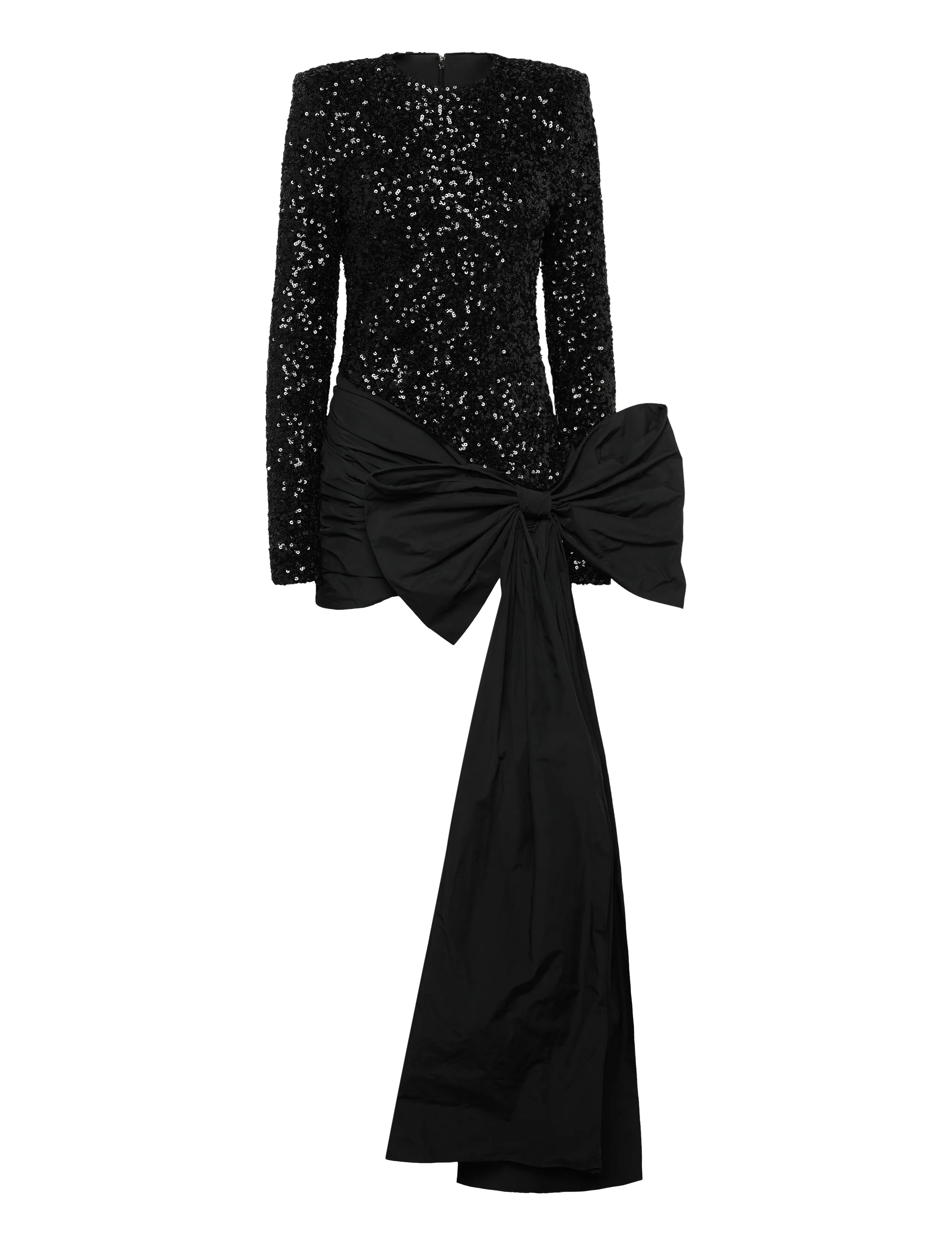 ROTATE Birger Christensen SEQUINS BOW MINI DRESS - Kjoler - BLACK / black