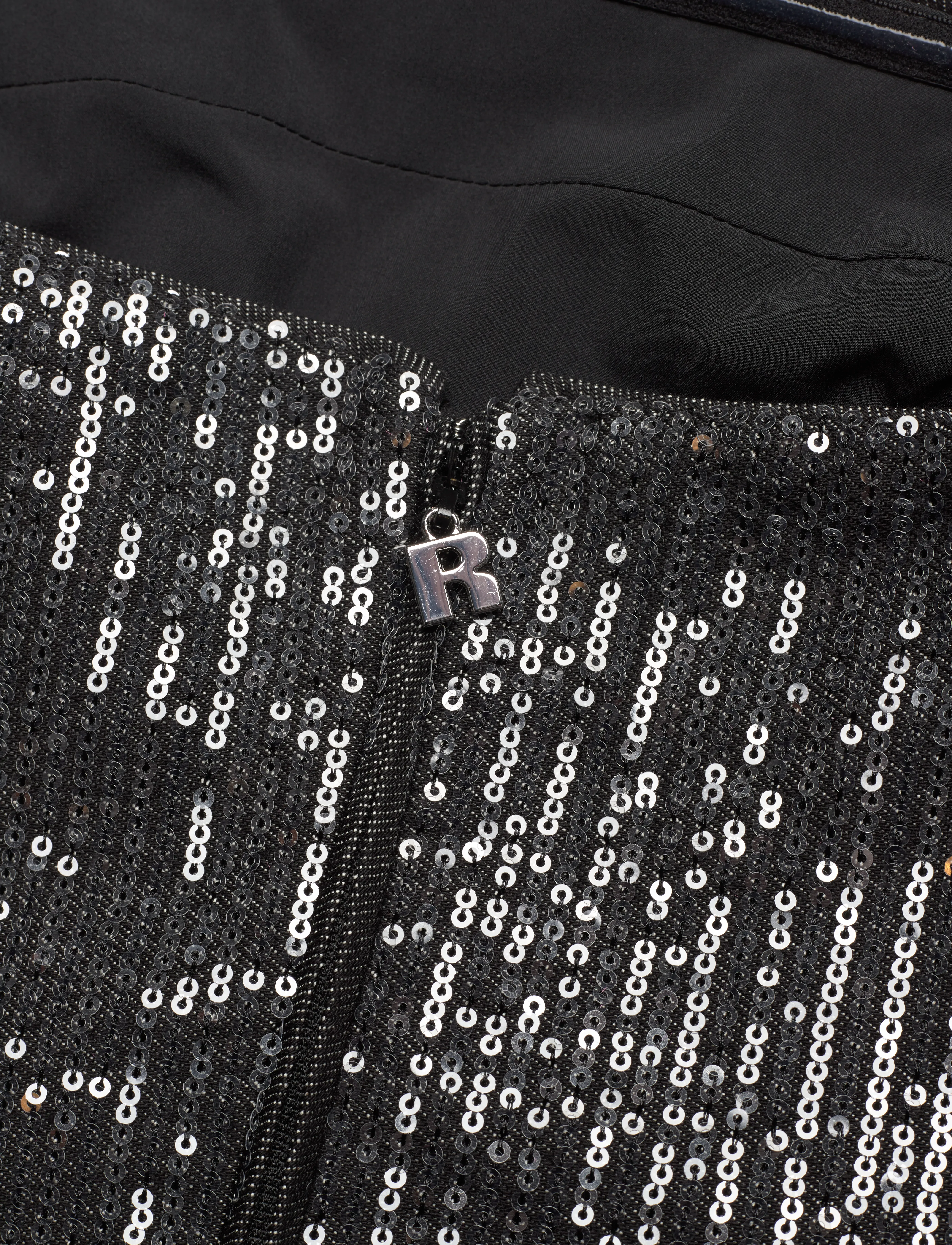 ROTATE - Twill Sequin Mini Dress - pailletkjoler - black - 2