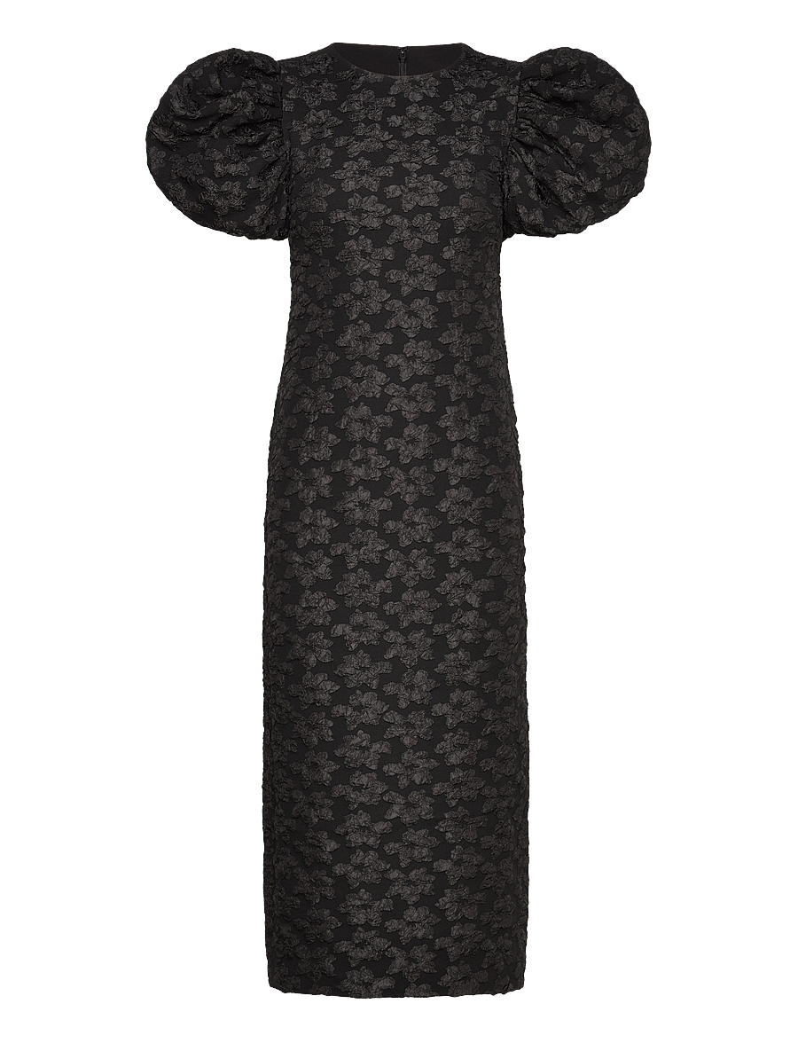 ROTATE Birger Christensen - 3D Jacquard Midi Dress - black - 0