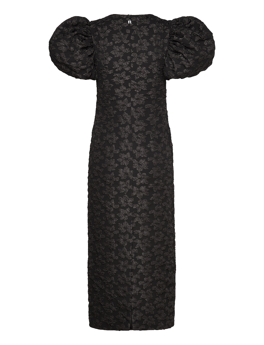 ROTATE Birger Christensen - 3D Jacquard Midi Dress - black - 1