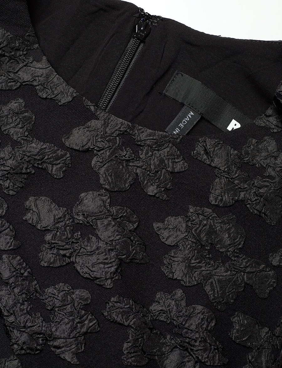ROTATE Birger Christensen - 3D Jacquard Midi Dress - black - 2