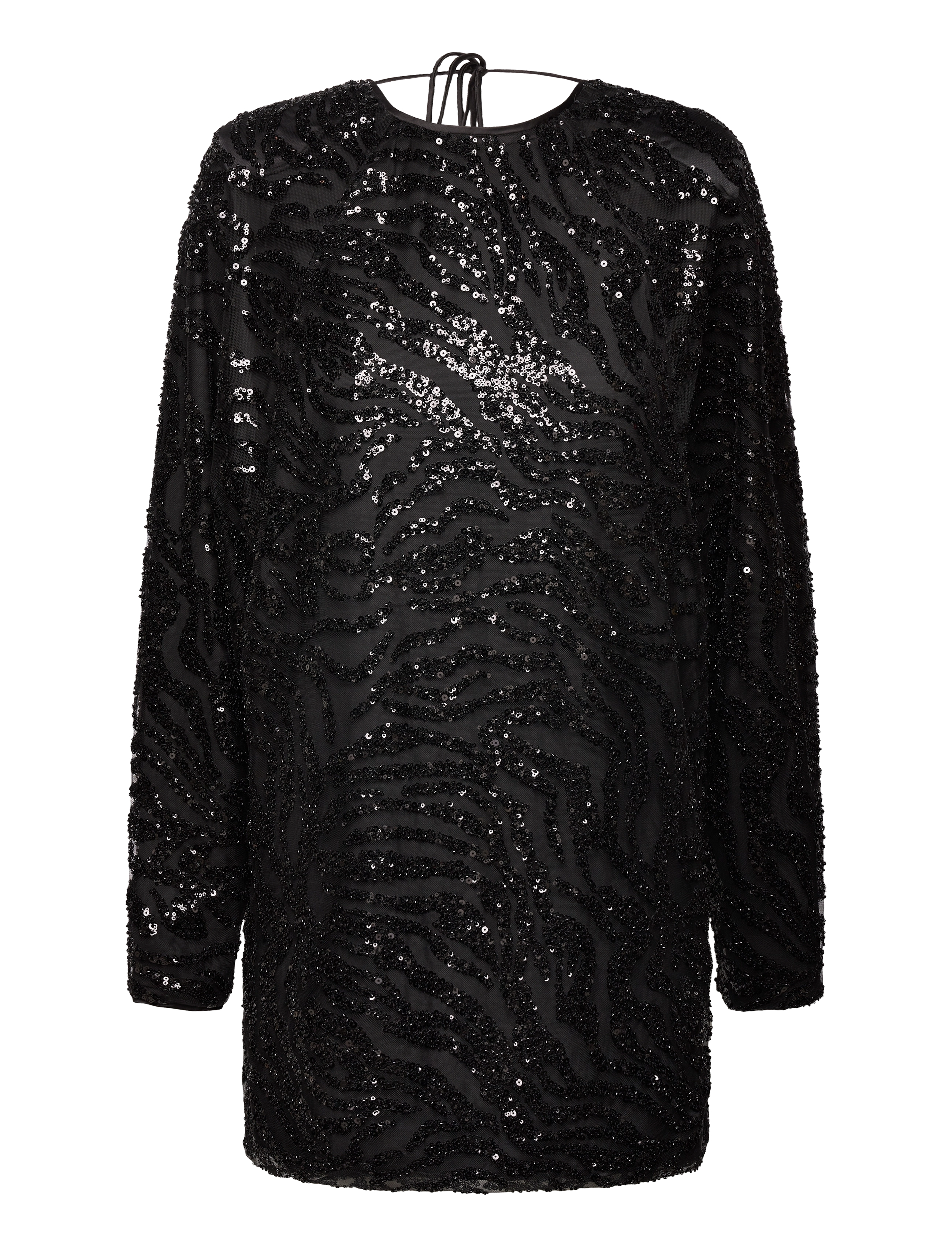 ROTATE Sequins Low Back Dress, 40, Black, Designere > Korte Kjoler, Dame