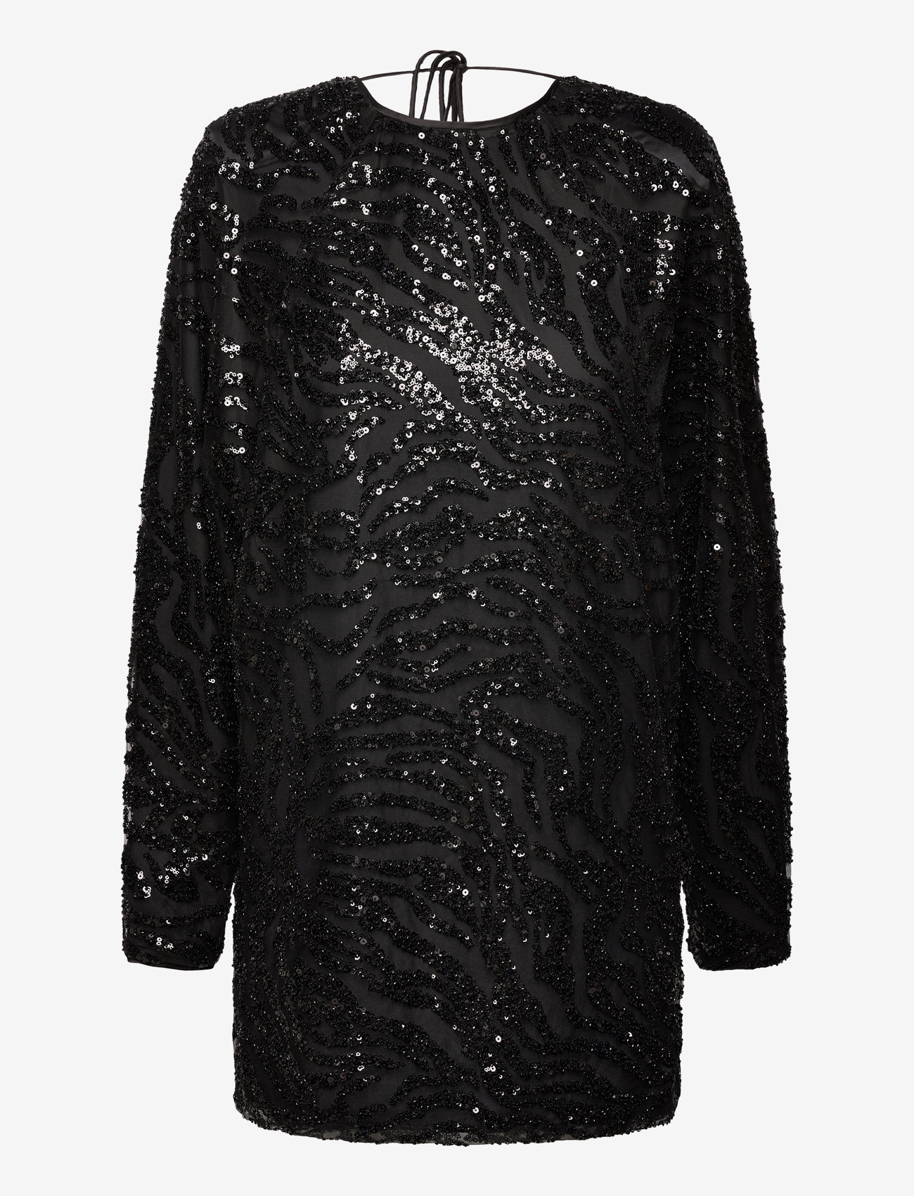 ROTATE Birger Christensen - Sequins Low Back Dress - litterkleidid - 1000 black comb. - 0