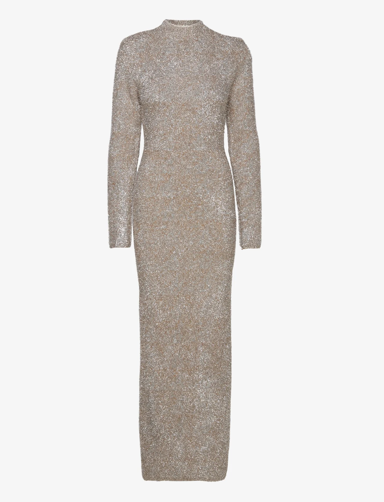 ROTATE Birger Christensen - Glitter Knit Maxi Dress - odzież imprezowa w cenach outletowych - rich gold comb. - 0