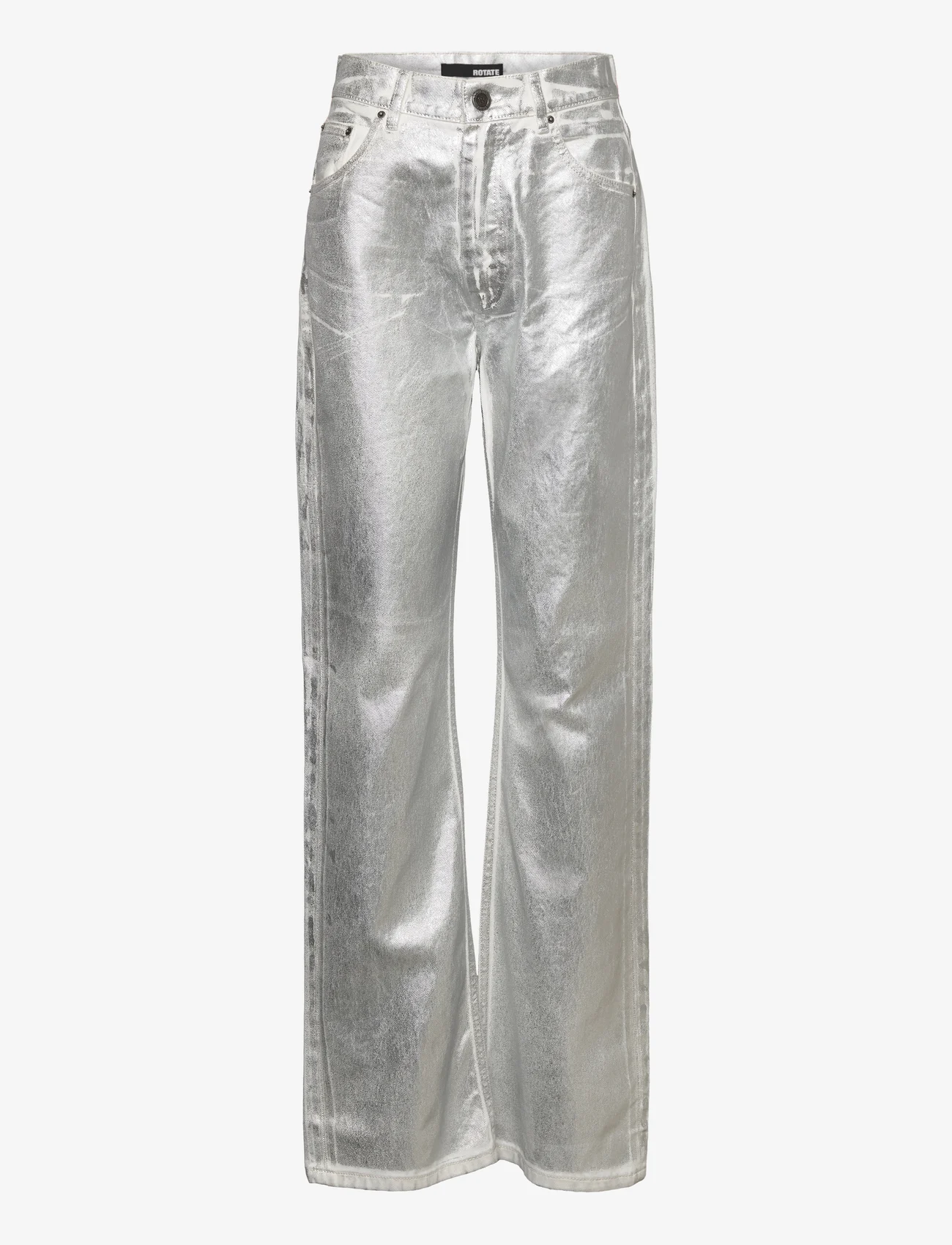 ROTATE Birger Christensen - Coated Denim Pants - straight jeans - white alyssum - 0