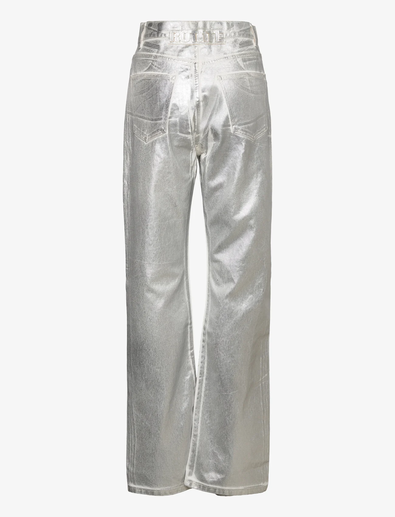 ROTATE Birger Christensen - Coated Denim Pants - straight jeans - white alyssum - 1