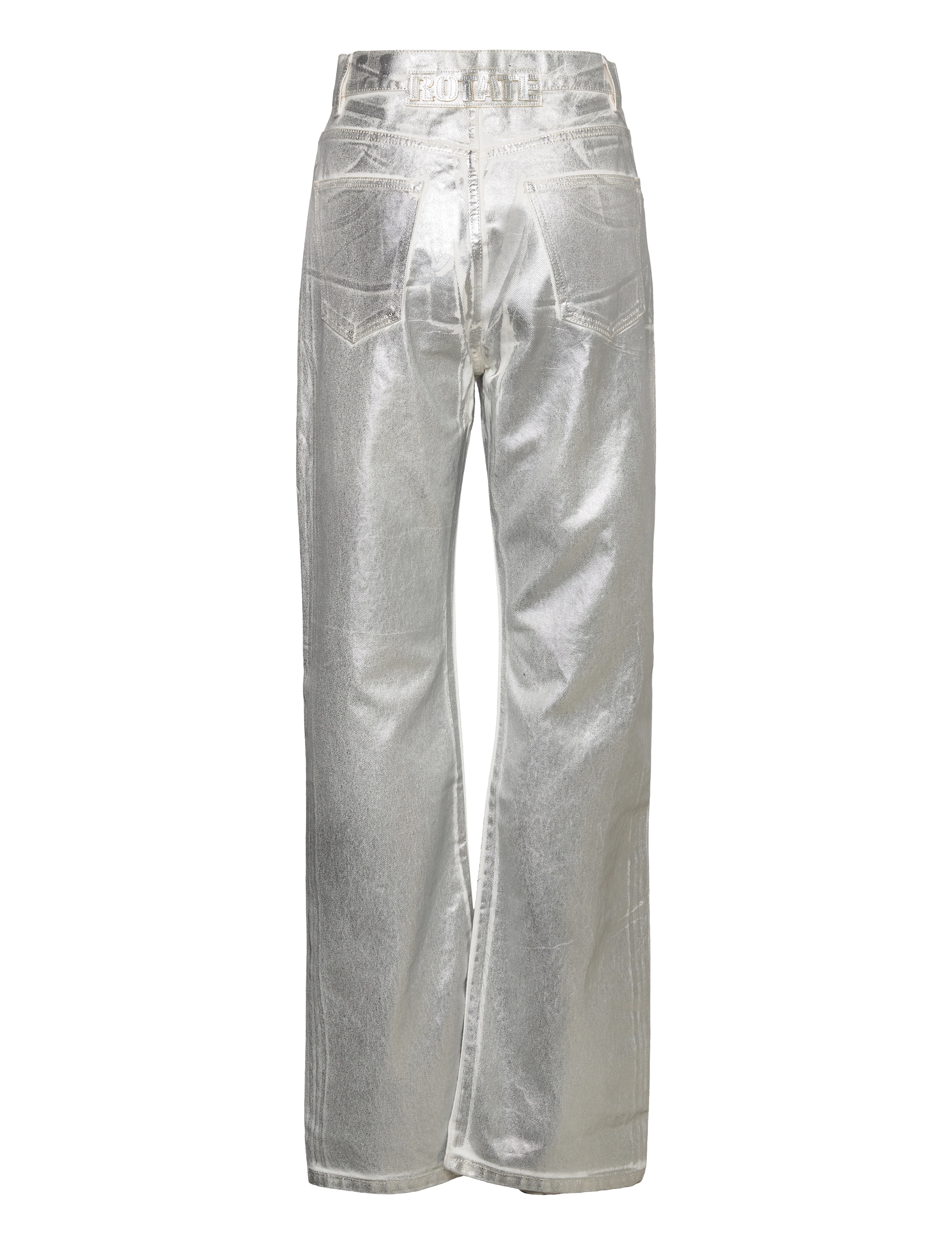 ROTATE - Coated Denim Pants - straight jeans - white alyssum - 1