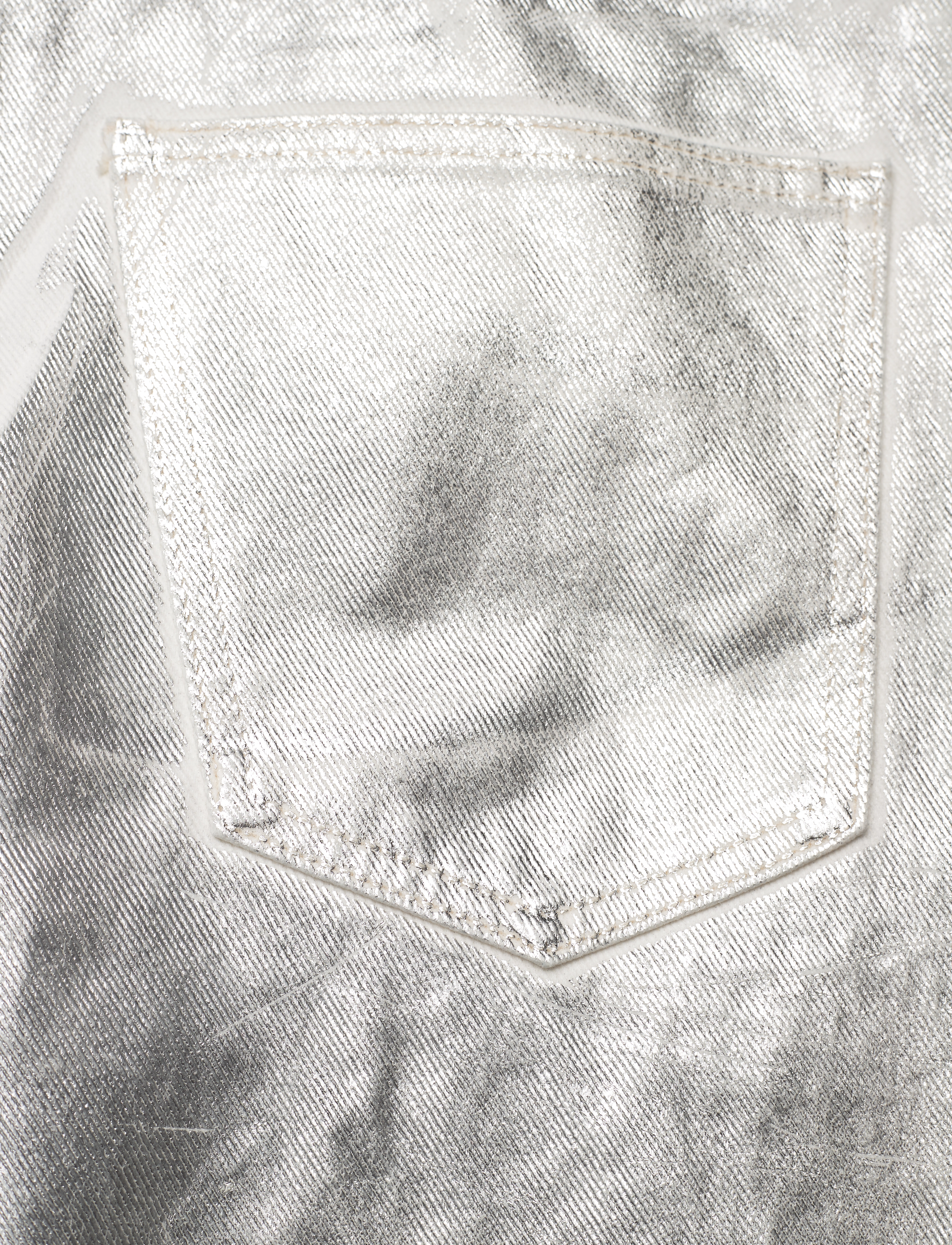 ROTATE - Coated Denim Pants - straight jeans - white alyssum - 4