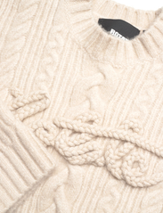 ROTATE Birger Christensen - Cable Knit Logo Sweater - trøjer - pristine white - 2
