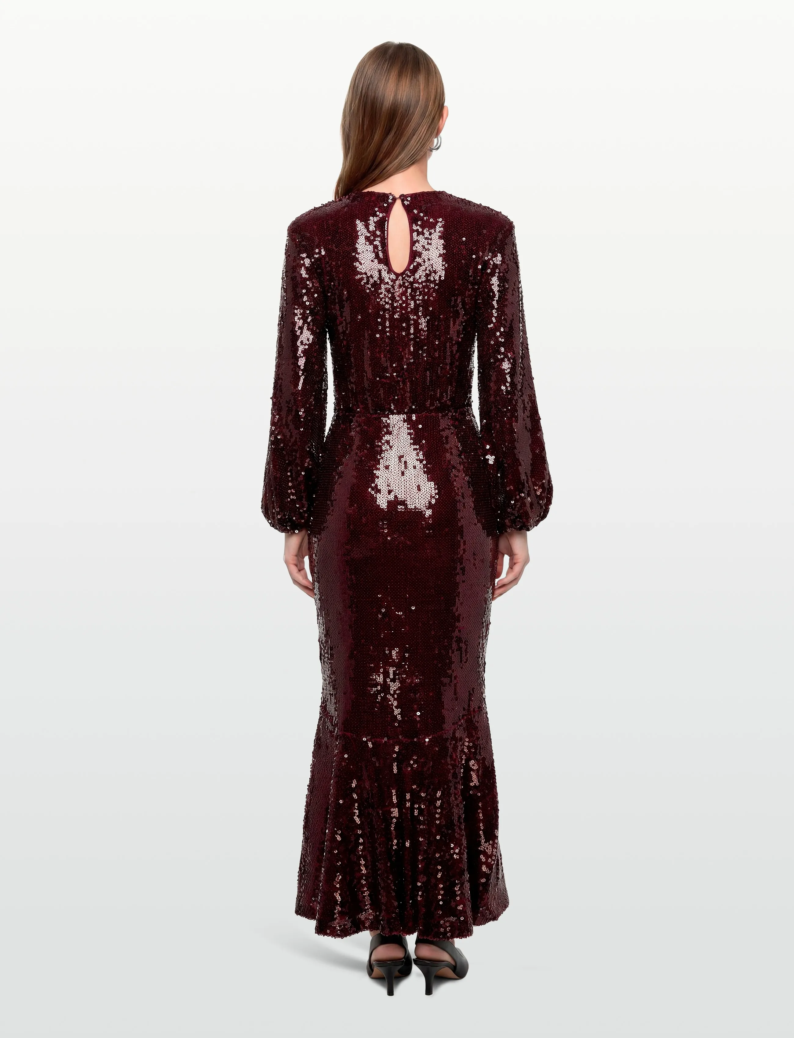 ROTATE - SEQUINS MAXI DRESS - peoriided outlet-hindadega - zinfandel - 4