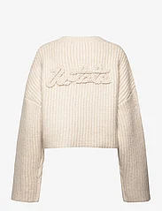 ROTATE Birger Christensen - Cable Knit Crop Sweater - trøjer - pristine white - 1