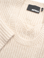 ROTATE Birger Christensen - Cable Knit Crop Sweater - jumpers - pristine white - 2