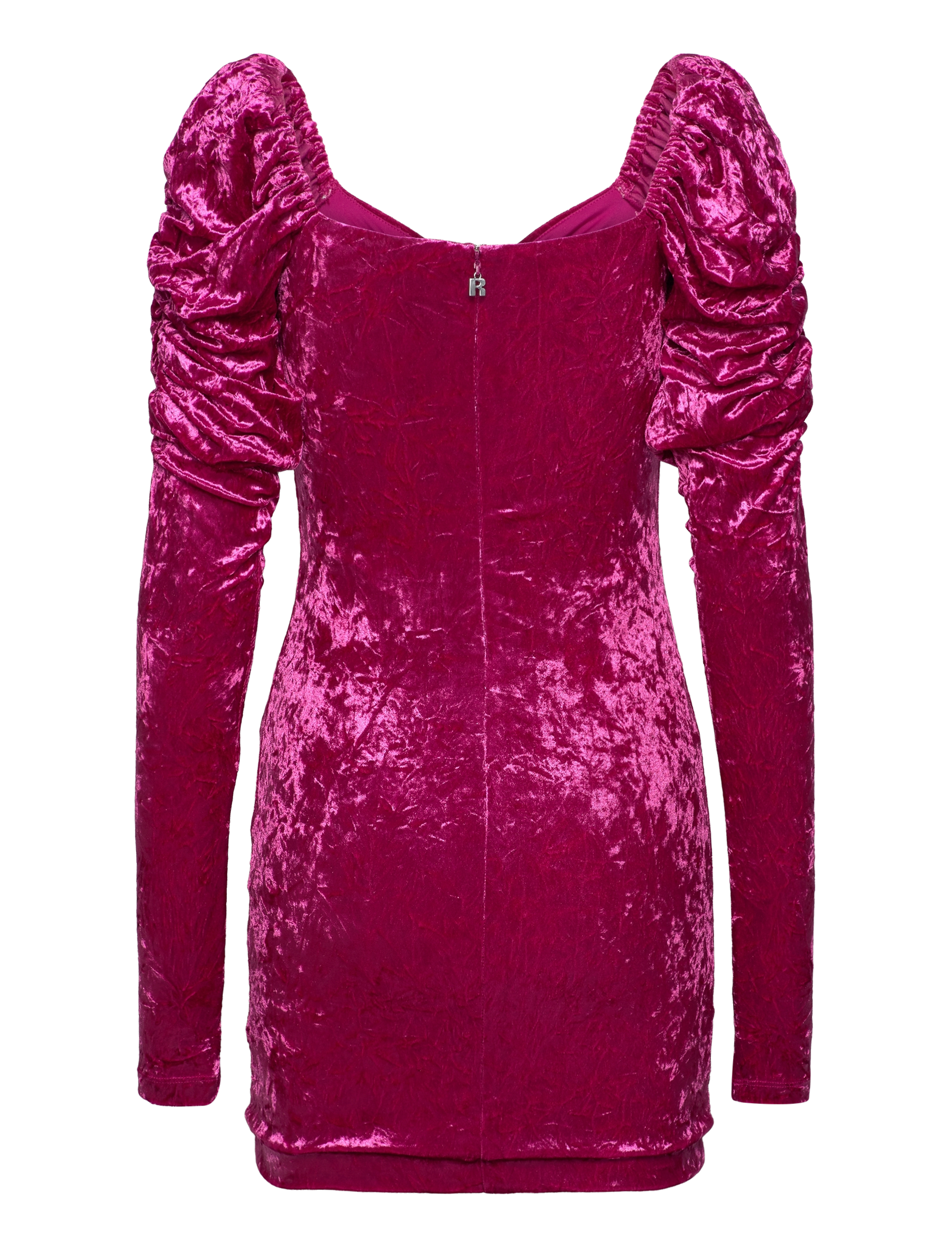 ROTATE - Velvet Puff Mini Dress - festkjoler - very berry (pink) - 2
